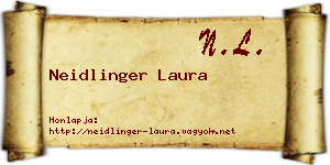 Neidlinger Laura névjegykártya